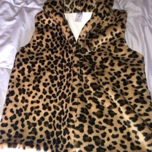 Girls cheetah print vest